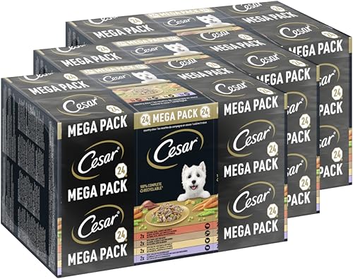 CESAR® Schale Multipack Landragout 4 Varietäten 3 x 24 x 150g von Cesar