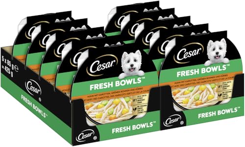 Cesar Schale mit Huhn, Karotte und Bohnen in Soße 2 x 5 x 85 g Cesar Schale mit Huhn, Karotte und Bohnen in Soße 2 x 5 x 85 g von Cesar