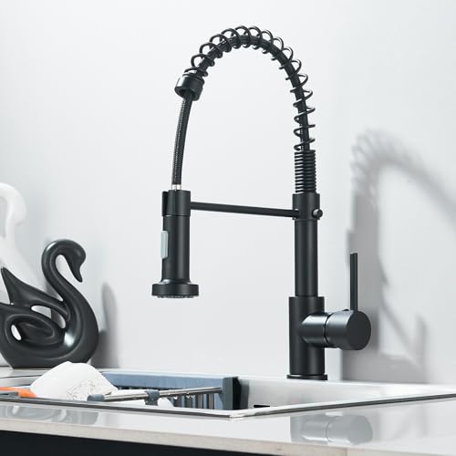 Cesinkin Wasserhahn Küche Schwarz mit 2 Wassersprühmodi Herunterziehbare Brause Hochdruck Mischbatterien 360° Drehbar d'Évier Robinet Küchenarmatur Spültischarmatur Cesinkin Wasserhahn Küche Schwarz mit 2 Wassersprühmodi Herunterziehbare Brause Hochdruck Mischbatterien 360° Drehbar d'Évier Robinet Küchenarmatur Spültischarmatur von Cesinkin