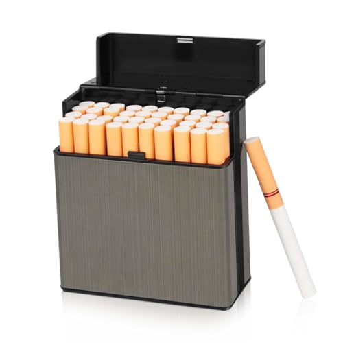 Zigarettenetui, Zigarettenbox mit Großem Fassungsvermögen,zigaretten box Fasst 40 Zigaretten,Flip Top Zigarettenbox,Tragbar,Druckbeständig und Feuchtigkeitsbeständig,Geschenk für Raucherliebhaber von CesmiPSteh