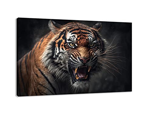 Cesnavas Moderne Tier-Leinwanddrucke. Bild von Tiger Porträt auf Dschungel Hintergrund als Wandkunst für Wanddekoration 40x60cm Nur Leinwand Cesnavas Moderne Tier-Leinwanddrucke. Bild von Tiger Porträt auf Dschungel Hintergrund als Wandkunst für Wanddekoration 40x60cm Nur Leinwand von Cesnavas