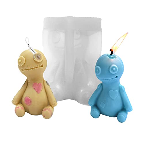 Cestony Halloween 3D Horror Puppen Puppe Kerze Silikon Formen für die Herstellung von Kerzenharz Stumpenkerze Aromatherapie Kerzen Wachs Seife Blume Exemplar Ton Handwerk von Cestony