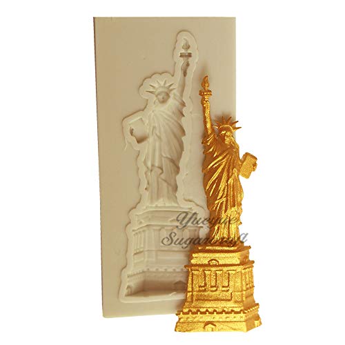 Niedliche lustige 3D-Statue der Freiheitsstatue aus Silikon für Eisblöcke, Süßigkeiten, Fondant, Schokolade, Seifen, Kuchen, Mousse, Gelee, Kerzen von Cestony