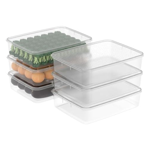 Cetomo F0005 Portionsbox mit Deckel. Lebensmittel-Aufbewahrungsbox, Behälter-Sets, Lebensmittelbehälter, Müslibehälter, Verwendung für Schule, Arbeit und Reisen, 6 Stück von Cetomo