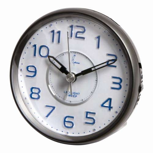 Cetronic Grauer Wecker mit Progressiver Alarmfunktion, Schlummerfunktion (Snooze), LED-Beleuchtung von Cetronic
