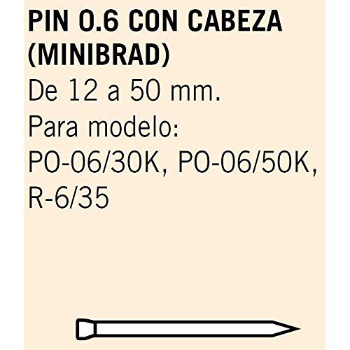Cevik MCMINIBRAD830 Pin 0,8 mit langem Kopf, 30 mm, Box mit 8 Tausenden von Cevik
