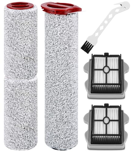 Cexovo 6 Stück Zubehörset Bürstenwalze und Filter Zubehörset für Roborock Dyad Pro/Dyad Pro Combo Zubehör Set Ersatzbürsten Filter Nass-und Trockensauger Ersatzteile 3 bürste 2 Filter 1 Reinigungsbürs von Cexovo
