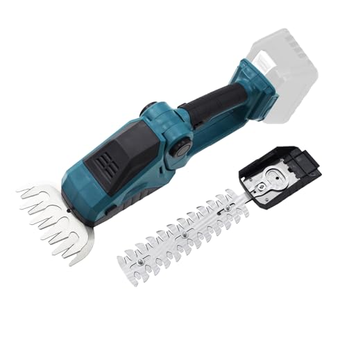 Akku Grasschere Strauchschere Set Kompatibel mit Makita 18V, Handliche Rasenschere Heckenschere Strauchtrimmer mit Grasmesser & Strauchscherenmesser, Kabellos Gartenschere (Ohne Akku) von CeyKvo