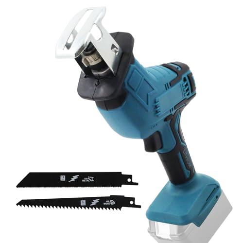 Elektrische Akku Säbelsäge mit 4 Sägeblättern – Kompatibel mit Makita 18V Akku – Für Holz & Metall – Ohne Akku & Ladegerät von CeyKvo