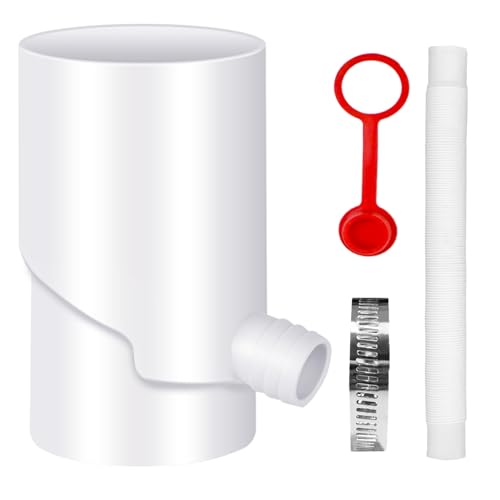 Regenwassersammler 100mm Fallrohr, mit Teleskopschlauch, Frostsicher, Wassersammler, 85% Wasserausbeute (Weiß) von CeyKvo
