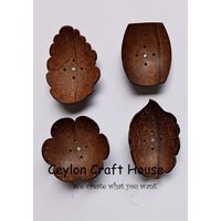 Kokosnussschale Seifenschale/Natürlicher Kokosnussschalen Seifenhalter Housewares von CeylonCraftHouse