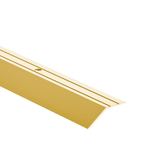 Schutzleiste/Übergangsschiene/Übergangsprofil schräg Gebohrt geriffelt 45mm, gold von Cezar
