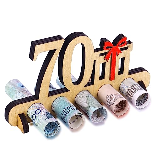 70. Geburtstag Geldgeschenk Holz, Geldgeschenke Verpackung, Lustige Geldgeschenke für Geburtstage, Jubiläen, Männer und Frauen von Cezlstesy