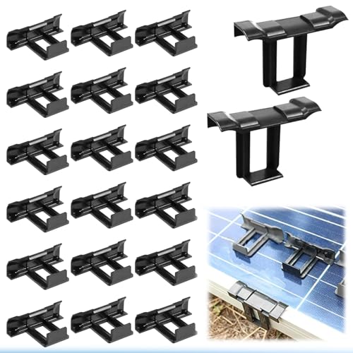 Cfcyhla 25 Stück Solarpanel Wasserablauf Clips 35mm, Dauerhaft ABS-Material Wasserablauf Clips PV Module 35mm für Wasserablauf Solarpanel Schlammentfernungs Clips Komponenten von Cfcyhla