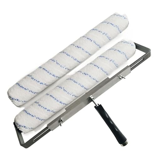 Cfty Farbroller Paint Roller Pinsel Kit Mikrofaser 46 cm Aluminiumlegierung Doppelrahmen Malerei Werkzeuge for Wanddekoration Rollen Set (18 Zoll) (Color : Nap 18mm Set) von Cfty