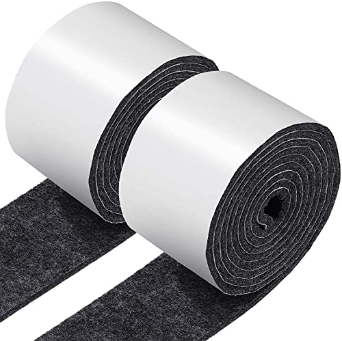 Cfty Möbelbeinabdeckung Selbstklebende Möbel fühlten Sich an DIY. Form Gleitkolben Band Filzband Filzstreifen Rolle Schwarz (2 stücke)(Dark Grey,Width 5CM_100CM) von Cfty