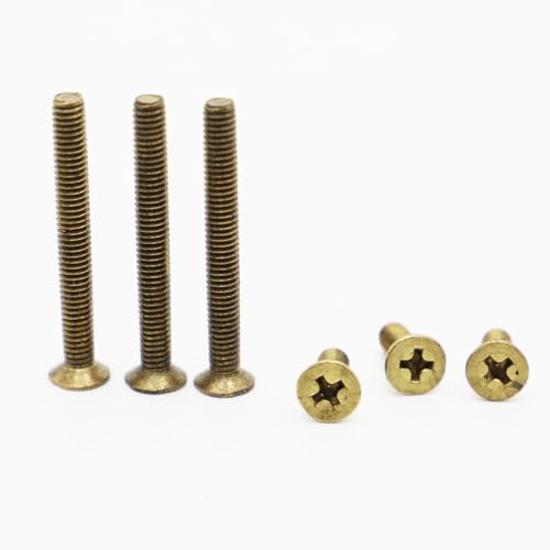 Cfty Schrauben M2 m2.5 m3 m4 m5 m6 Messing Kreuz Senkkopfschrauben Phillips Flachkopf Maschine Schraube 5-50pcs (Length : 12mm, Größe : M3 20pcs) von Cfty