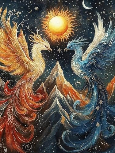 Phönix Diamond Painting Erwachsene, 5D Diamond Painting Kinder ab 6 Jahre Sonne Quadratische Steine, DIY Diamant Bilder Mosaik Bastelset Erwachsene, Daiments Stickerei Festival Deko 60x80cm C3-509 Phönix Diamond Painting Erwachsene, 5D Diamond Painting Kinder ab 6 Jahre Sonne Quadratische Steine, DIY Diamant Bilder Mosaik Bastelset Erwachsene, Daiments Stickerei Festival Deko 60x80cm C3-509 von Cgkgzehn