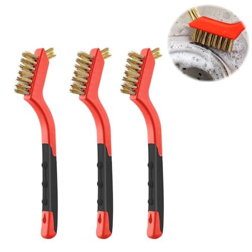 ChAusa 3 Stück Messing Drahtbürsten, Doppelkopf, Mini Fugenbürsten-Set, Rostentferner, Klein Reinigungsbürste für Schweißschlacken, Schmutz und Rost ChAusa 3 Stück Messing Drahtbürsten, Doppelkopf, Mini Fugenbürsten-Set, Rostentferner, Klein Reinigungsbürste für Schweißschlacken, Schmutz und Rost von ChAusa