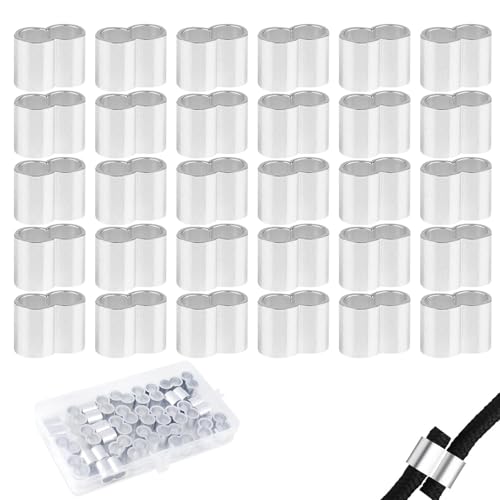 ChAusa 31 Stück Würgeklemmen, 8mm Aluminium Crimpschlaufe Würgeklemmen, Profi Seilklemme, mit Aufbewahrungsbox Doppelhülsen Presshülsen Pressklemmen, für Gummiseil Expanderseil Gummischnur ChAusa 31 Stück Würgeklemmen, 8mm Aluminium Crimpschlaufe Würgeklemmen, Profi Seilklemme, mit Aufbewahrungsbox Doppelhülsen Presshülsen Pressklemmen, für Gummiseil Expanderseil Gummischnur von ChAusa