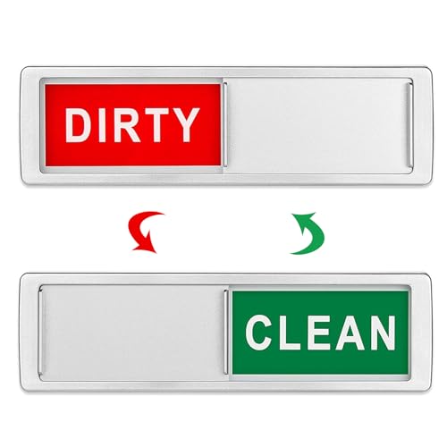 ChAusa Spülmaschinen Schild, Sauber/Schmutzig Zeichen, Clean/Dirty Sign, Schild für Geschirrspüler Schiebeschild, Dishwasher Magnet, Geschirrspüler Indicator, Leicht zu Lesen und zu Verschieben von ChAusa