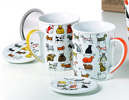 Cha Cult 2 Porzellan Kräuterteetassen Bodo und Dodo - Teebecher - Teetasse - Becher - Tasse von Cha Cult