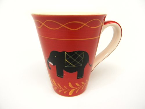 Cha Cult Becher Teebecher Benares Keramik Teetasse Tee Elefantenmotiv Elefant von Cha Cult