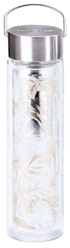 Cha Cult Flowtea Tropic Summer Doppelwandiges Glas mit Edelstahlsieb, inklusive Neoprenhülle mit Trageschlaufe, im attraktiven Geschenkkarton, 0,35 l von Cha Cult
