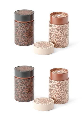 Cha Cult NEU teemando® Dose Mandala, 150 g rund, Aromaverschluss, 2-fach sortiert H 11,7 cm, Ø 7,5 cm = 4 Dosen von Cha Cult
