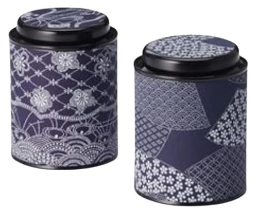 Cha Cult teemando® Dose Taki, 100 g Weißblech, rund, Stülpdeckel veredelt mit Japanpapier (Washi) 2-fach sortiert, H 10 cm, Ø 7,5 cm von Cha Cult