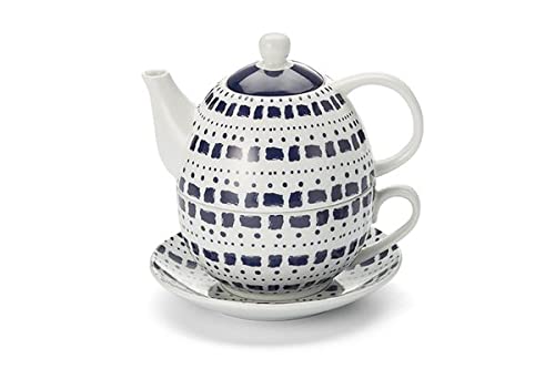 NEU teemando® Tea-For-One Set "Thalika" Porzellan, 3-teilig Kanne: 0,35 l, Tasse: 0,15 l von Cha Cult