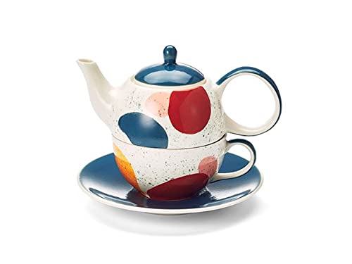 NEU teemando® Tea for one Set "Lynnea" Keramik, 4-teilig Kanne: 0,4 l, Tasse: 0,2 l von Cha Cult