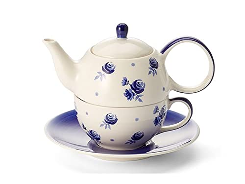 NEu teemando® Tea for one Set "Almut" Keramik, 4-teilig Kanne: 0,4 l, Tasse: 0,2 l von Cha Cult