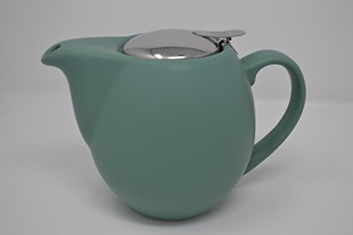 Saara, 0,9 Liter Teekanne aus Keramik mit Einsatz, keramik, Matt Petrol, 0.9 Litre von Cha Cult