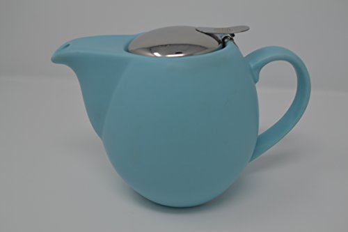 Saara, 0,9 Liter Teekanne aus Keramik mit Einsatz, keramik, Matt Sky Blue, 0.9 Litre von Cha Cult