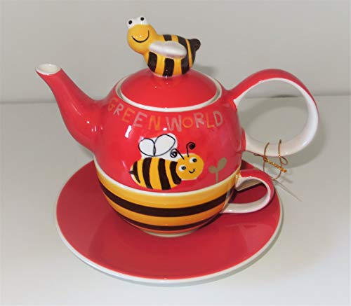 Cha Cult Tea for One Keramik Biene 0,4 / 0,2l Spülmaschinenfest von Cha Cult