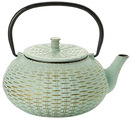 teemando® Kanne "Fuzhou" Gusseisen, mint-gold mit Edelstahlsieb, 0,8 l China von Cha Cult