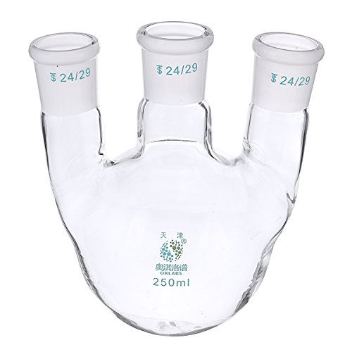 ChaRLes 100ml 250ml 500ml Glas 24/29 Drei-Hals-Rundkolben 3-Hals-Laborglas - 250ml von ChaRLes