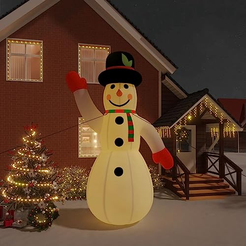 Aufblasbarer Schneemann mit, Chaduof Weihnachtsdeko, Weihnachtsbeleuchtung Außen, Weihnachtsdeko Figuren, Weihnachtsdekoration, Deko Weihnachten, 455 cm von Chaduof