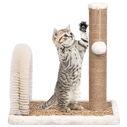 Katzenbaum mit Fellpflegebogen und Kratzsäule, Chaduof Katzenkratzbaum, Katzenmöbel, Kratztonne Für Katzen, Aktivitätskratzbäume, Cat Scratching Post, Katzen Zubehör, von Chaduof