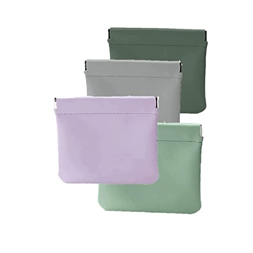 Pocket Cosmetic Bag Squeeze Top,Glorihoby Pocket Cosmetic Bag, Lambskin Pocket Makeup pouch No Zipper Self-closing Mini Storage Bag (4pcs-B) von Chagoo