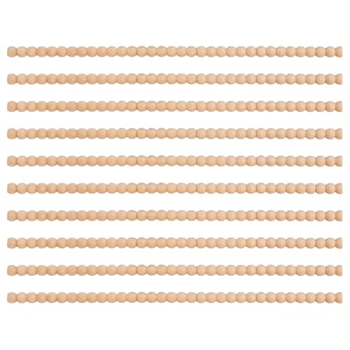 10 Stücke Halbrund Zierleiste Aus Buchenholz, 15.75 Zoll (40 Cm) Für Möbel, Schränke, Wände, Türen, Fenster, Regale & Bastelprojekte - Dekorleiste Mit 3D Perlen Design von Chaies