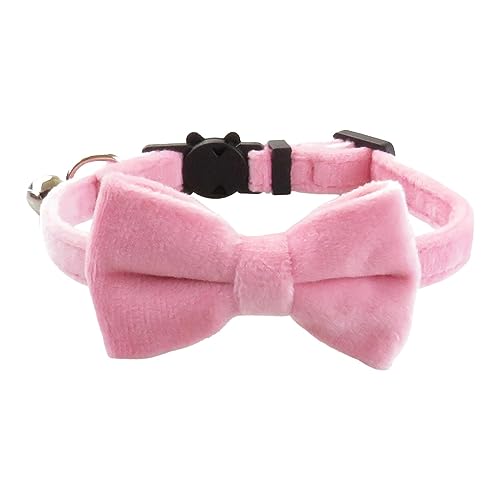 Chaies 1 Stück Katzenhalsband Mit Sicherheitsverschluss Und Glöckchen, Katzen Halsbänder Mit Glöckchen Und Fliege Süß Katzenhalsbänder Mit Schleifchen, Verstellbar Halsbandes Für Katze Und Kitten Chaies 1 Stück Katzenhalsband Mit Sicherheitsverschluss Und Glöckchen, Katzen Halsbänder Mit Glöckchen Und Fliege Süß Katzenhalsbänder Mit Schleifchen, Verstellbar Halsbandes Für Katze Und Kitten von Chaies