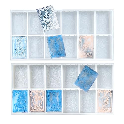 Chaies 2 Tarotkartenformen aus Silikon – Tarotform aus Silikon, Formen aus Epoxidharz und Silikon, Kartenformen aus Silikon zum Formen, Basteln, Epoxidformen Chaies 2 Tarotkartenformen aus Silikon – Tarotform aus Silikon, Formen aus Epoxidharz und Silikon, Kartenformen aus Silikon zum Formen, Basteln, Epoxidformen von Chaies