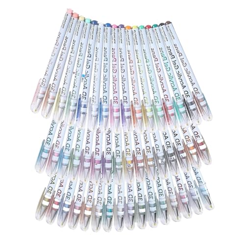Chaies Acryl Gel Stifte | Acryl Marker Für Steine,Wasserbasierte Zeichenstifte Für Holz Stein Leinwand Stoff Scrapbook Karten Doodle Basteln von Chaies