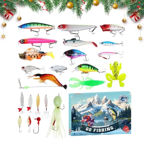 Chaies Adventskalender Angeln 2025 | Countdown-Kalender 24 Tage mit Angelköder für Männer – Weihnachtsbedarf für Zuhause als Geschenk für Nachbar Großvater Freund Ehemann Chaies Adventskalender Angeln 2025 | Countdown-Kalender 24 Tage mit Angelköder für Männer – Weihnachtsbedarf für Zuhause als Geschenk für Nachbar Großvater Freund Ehemann von Chaies
