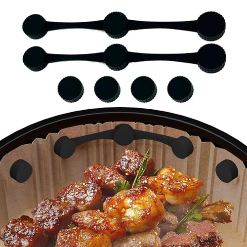 Chaies Airfryer Magnetclips, Magnetschnalle des Luftdrahts – Silikon-Fixierer zur Verriegelung des Magnets für Filterpapier Pergamentpapier, sichere Befestigung, Eisenhalter von Chaies