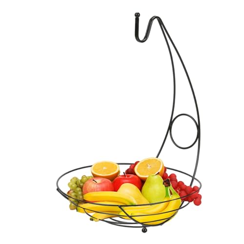 Chaies Aufbewahrungskorb für Obst- und Gemüsekorb, Obstkorbschale mit Bananenbügel - platzsparendes Design Gemüseschale | Stilvolle Thekenaufbewahrung von Chaies Aufbewahrungskorb für Obst- und Gemüsekorb, Obstkorbschale mit Bananenbügel - platzsparendes Design Gemüseschale | Stilvolle Thekenaufbewahrung von von Chaies