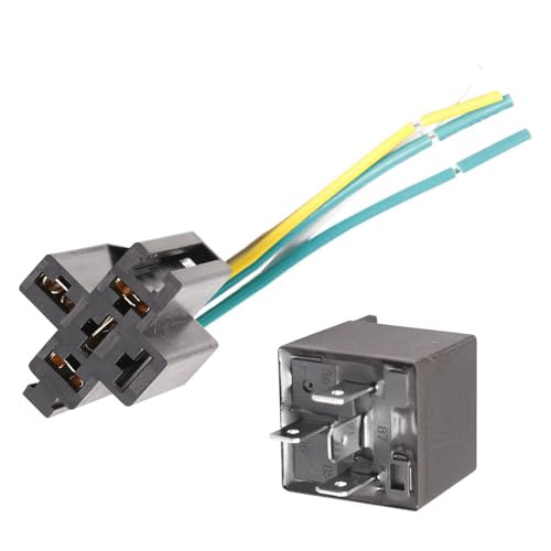 Chaies Auto Relais Auto Steckdose Relais | Robustes 12V Auto Relais Auto Relais 4 Pin Sicherungsrelais, Wasserdichtes Sicherungsrelais, Verriegelungsgeschirr, Zubehör Chaies Auto Relais Auto Steckdose Relais | Robustes 12V Auto Relais Auto Relais 4 Pin Sicherungsrelais, Wasserdichtes Sicherungsrelais, Verriegelungsgeschirr, Zubehör von Chaies