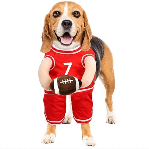 Chaies Basketball-Kostüm für Hunde mit Ball, Basketballspieler für Hunde, Basketballtrikot für Hunde, Sporttrikot für Tiere von Chaies
